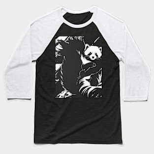 Red Pandas Shadow Silhouette Anime Style Collection No. 89 Baseball T-Shirt